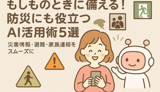 もしものときに備える！防災にも役立つAI活用術5選｜災害情報・避難・家族連絡をスムーズに