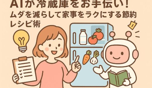 AIが冷蔵庫をお手伝い！無駄を減らして家事をラクにする節約レシピ術
