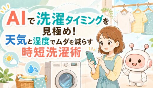 AIで洗濯タイミングを見極め！天気と湿度でムダを減らす時短洗濯術